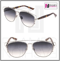 Christian Dior Technologic Palladium Havana Grey Gradient Flat Sunglasses Unisex - £230.74 GBP