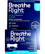 Breathe Right Extra Strength Clear Nasal Strips-72Ct SensitiveSkin EXP 1... - $29.54