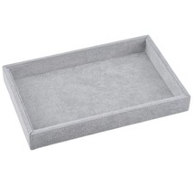 Jewelry Tray Stackable Showcase Display Organizer for Ring Earring Necklace Grey - £10.50 GBP