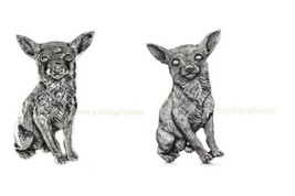 Chihuahua Dog Grillie Auto Truck Car Grille Ornament Antiqued Nickel Or ... - £47.95 GBP