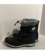Totes Winter Boots Women Size 9M Black Faux Fur Waterproof Side Zipper - $303.03 MXN