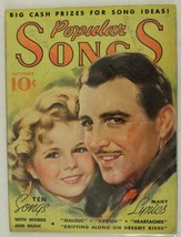 Vintage Paper Music Magazine POPULAR SONGS Shirley Temple Cover September 1935 - £10.95 GBP