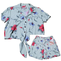 New Caribbean Joe RAYON Large Hawaiian Tropical Hibiscus OUTFIT Shorts B... - £26.70 GBP