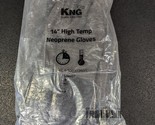 New (Pair) KNG Heat-Resistant High Temp Gloves Neoprene Black 14&quot; (1D) - $19.99