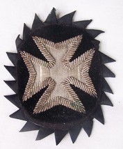 c1900 Knights Templar Masonic Civil War Maltese Cross Embroidered Patch Insignia - £21.35 GBP