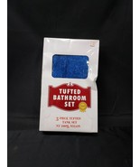 MCM 1970s Blue Tufted Bathroom Toilet Tank Bathroom Set SEALED Just Like... - $41.14 CAD