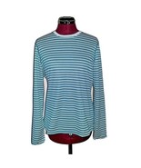 Patagonia Capilene Top Green Women Long Sleeve  Striped Size Large - £23.37 GBP