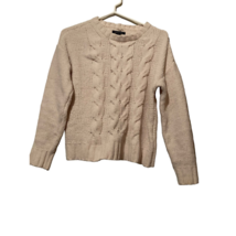 American Eagle Outfitters Womens Pullover Sweater Beige Long Sleeve Jewel Neck S - £9.93 GBP