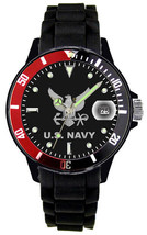 Mens Tactical Watch U.S. Navy Black Face 51QC - £30.71 GBP