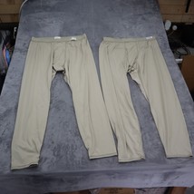 Milliken Pants Mens XL Beige Casual Lightweight Regular Drawers Cold Wea... - £20.23 GBP