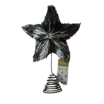 Macy&#39;s Holiday Lane Christmas Sliver Star Tree Topper New - £14.39 GBP
