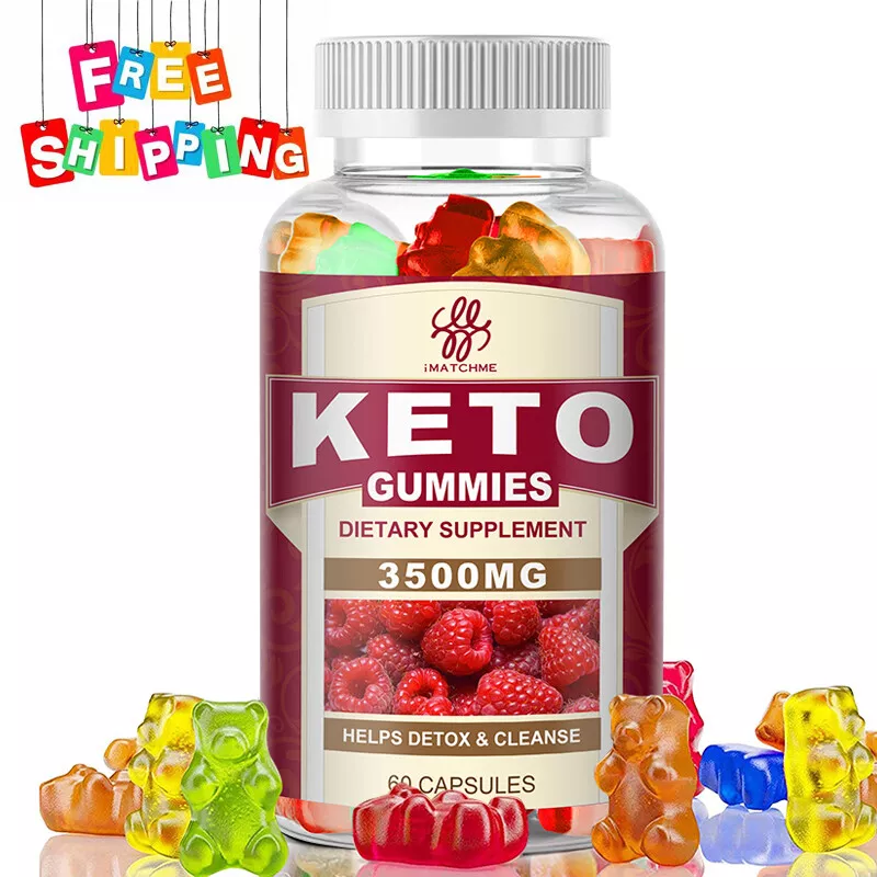 60 Gummy Keto BHB Gummies For Fat Burn ACV Weight Loss Detox Keto Diet P... - $42.12