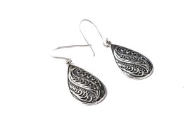 Sterling 925 Silver Plain Design Earrings Solid Hand Crafted Women&#39;s Party Wear - £33.40 GBP