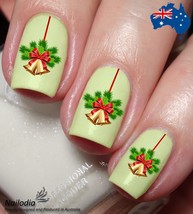 Xmas Golden Jingle Bells Nail Art Decal Sticker - Christmas Theme - £3.60 GBP