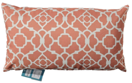 Waverly Sun 'N Shade Outdoor Washable Pillow 12x21in Breathable Polyester Coral - $33.99