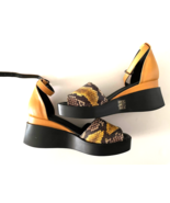 new ANDREA RIVALTA MILANO Women&#39;s Python Skin SANDALS sz 40 US 9 platfor... - €102,25 EUR