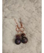 Crackle Bead Dangle Earrings - $16.00