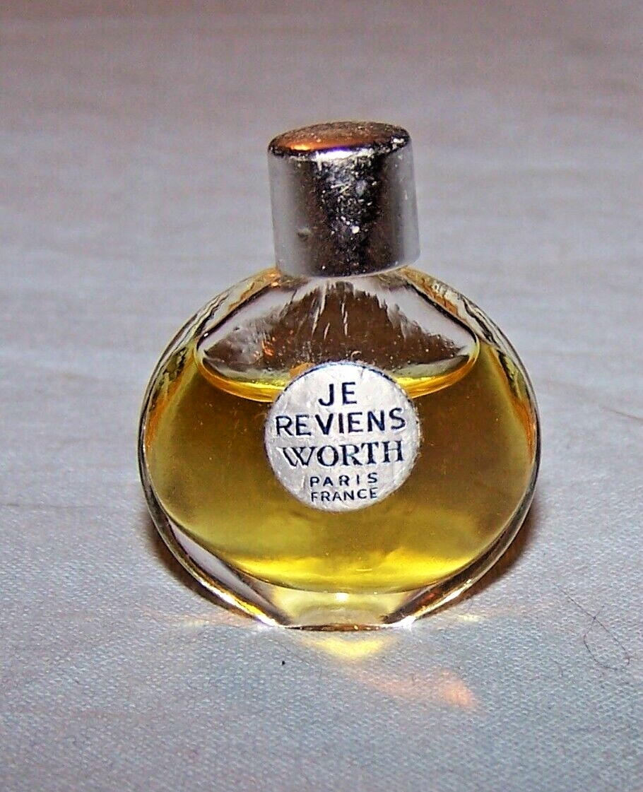 Vintage Partial Miniature Je Reviens Worth Glass Bottle-France-Lot 37 - $15.00