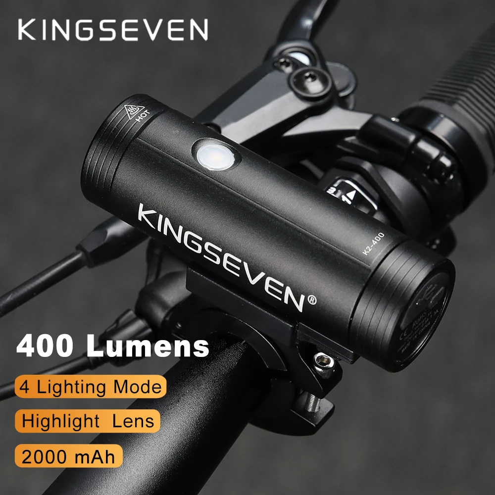 SEVEN Pit Bike Light Rainproof USB Rechargeable MTB Front Lamp Headlight Ultrali - £116.97 GBP