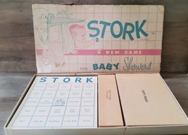 Vintage Stork Bingo Baby Shower Game Activities Complete 25 Players USA - £16.22 GBP