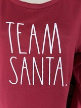 Rae Dunn Team Santa Sleep Shirt Small Long Sleeve Red Stretch Top Christmas - $4.75