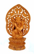 God Krishna Figure Wooden Krishna Lord Krishna Hand Carved Wooden Statue  - £48.38 GBP