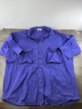 Vintage Columbia Shirt Mens XL Purple Short Sleeve Button Up - £18.39 GBP