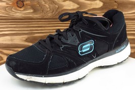 Skechers Sport Size 8.5 M Black Lace Up Running Fabric Women Shoe 11694 - £16.03 GBP