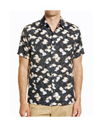 Ted Baker London Men's Short Sleeve Hadrian Abstract Floral Print Linen Shirt - $59.12