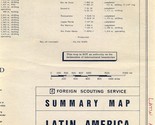 Latin American 1982 Foreign Scouting Service OIL Summary Map Wildcats - $59.48