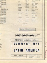 Latin American 1982 Foreign Scouting Service OIL Summary Map Wildcats - £46.85 GBP