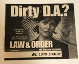 Law &amp; Order Dirty DA Tv Guide Print Ad TPA12 - £4.72 GBP