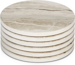 Lifver Coasters For Drinks, Absorbent Drink Coasters Set 6 Pcs,, Marble Style - £28.66 GBP