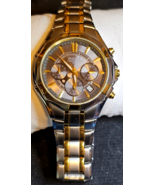 Brand New Pulsar PT3200 grey/gold Chronograph Watch  43mm 2 tone  - $120.50
