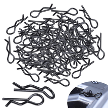 Hobbypark RC Body Clips Bent Springy R Pins Bent Black for All 1/8 Scale &amp; Traxx - £10.03 GBP