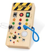 Montessori Wooden Busy Board With 8 Led Light Switches, Sensory Toys Light - $736.64 MXN