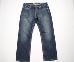 Buckle BKE Denim Mens 36x32 Distressed Thick Stitch Tyler Straight Leg Jeans - £46.35 GBP
