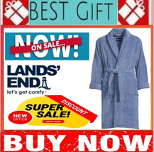 ✅??Lands&#39; End Designer Bathrobe Turkish Bath Robe Luxury Robe???Buy Now? - £30.59 GBP