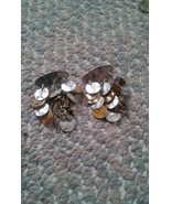 005 Funky Metal Dangle Earrings Round - £6.33 GBP
