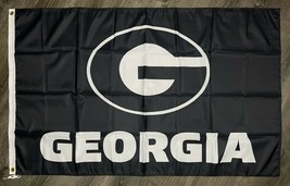 Georgia Bulldogs Flag 3x5 ft Sports State Black Banner Man-Cave Garage - £12.53 GBP