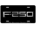 Ford F-250 Inspired Art on Black FLAT Aluminum Novelty Truck License Tag... - $17.99