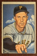 Vintage Baseball Card 1952 Bowman #59 Murray Dickson Pitcher Pittsburgh Pirates - £9.06 GBP