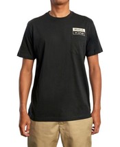 RVCA Mens Flip Short Sleeve Screen T-Shirt Size Small Color Pirate Black - £27.88 GBP