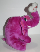 Sugarloaf Purple Plush Elephant 10" Valentines Love Heart Soft Toy Stuffed 1998 - $16.45