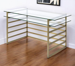 28&quot; Clear and Gold Glass Mirrored - $1,521.21