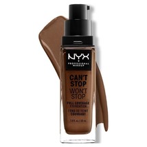 NYX Professional Can&#39;t Stop Won&#39;t Stop 24HR Full Coverage Foundation-Deep Rich - £10.48 GBP