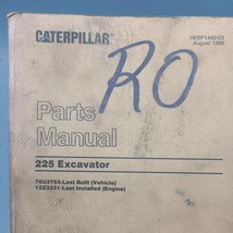 Cat Caterpillar 225 Parts Manual Excavator Sn 76U3765-last Built HEBP1440-03 - £18.91 GBP