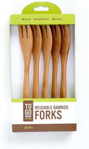 To Go Ware Reusable Bamboo FORKS | Camping Utensils | Eco Friendly (Pack of 5) - £8.99 GBP