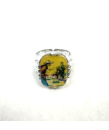 Vintage Flicker Flasher Western Cowboy Gunsmoke Plastic Toy Ring - €15,43 EUR