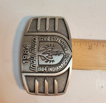 1984 Indy Fiero Belt Buckle Indianapolis 500 Pewter 129/500 image 3